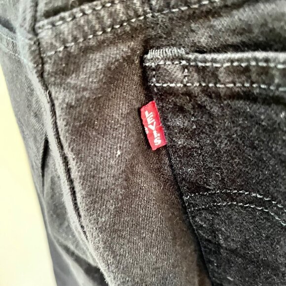 Levis Premium Wedgie Straight Jeans Black Denim- 31 - Picture 6 of 6